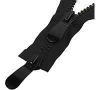 GVNFJKJK Cremalleras metálicas, Cremallera Abierta Doble de Resina Negra, 15#, 70, 80, 90, 100, 120, 150cm, Cremalleras Cabeza, Modelos Grandes alargados hacia Abajo, 1 Uds(100CM)