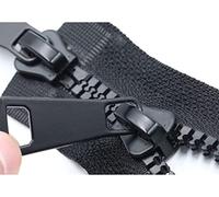 GVNFJKJK Cremalleras metálicas, Cremallera de Doble Cabezal Resina 8#, Cremallera Extremo Abierto con Deslizadores Dobles 60-120cm, Ropa Negra for Disfraz/Tienda campaña Costura DIY, 1 Uds