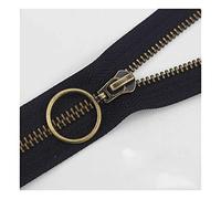 GVNFJKJK Cremalleras metálicas, Cremallera de Extremo Cerrado 15-45cm, 1 Uds. Metal for Coser Accesorios Prendas con Cremallera, Cremalleras for Pantalones Vaqueros #5(Black Bronze Tooth,45cm)