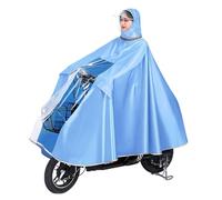 GVNFJKJK Funda Impermeable para Scooter eléctrico, Chubasquero for Ciclismo, Lluvia con Capucha for Bicicleta, eléctrica, Scooter(Light Blue,M)