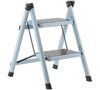GVNFJKJK Taburete Escalera, Taburete de Doble propósito for el hogar al Aire Libre, Escalera Plegable 2 escalones, Dos, Banda Rodadura Antideslizante, Acero Seguridad(H)