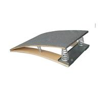 GVNFJKJK Trampolines Resistentes, Trampolín de Gimnasia Curvo portátil, trampolín Madera Dura, con Fieltro Gris for el sótano la Barra del Gimnasio hogar Escuela
