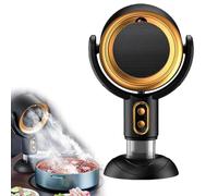 GVNYIJFF Ventilador Puff Chill para Fumar, Purificador de Humo, Portátil Fumar Purificador de Aire Admirador, Mini Encimera Cocina Ventilador de Escape, para Elimina Humo y Olores(Gold,Rechargeable)