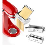GVODE Accesorio de pasta para KitchenAid, Set 3 en 1 para KitchenAid Artisan con placa inoxidable desmontable, incluye rodillo, cortador de spaghetti y fettuccine - Accesorio perfecto para Kitchen Aid