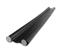 Gvolatee 1 Pieza Burlete Puerta Doble Aislamiento 96 cm, Burletes Puertas Prevenir Polvo, Insectos, Viento, Aislamiento Acústico, Burlete Negro, Espuma Algodón Gris Puede Cortar a Medida Apropiado