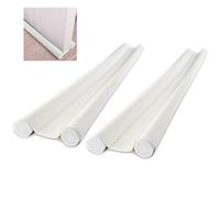 Gvolatee 2 Piezas Burlete Puerta Doble Aislamiento 96 cm, Burletes Puertas Prevenir Polvo, Insectos, Viento, Aislamiento Acústico, Burlete Blanco Espuma Algodón Blanco Puede Cortar a Medida Apropiado