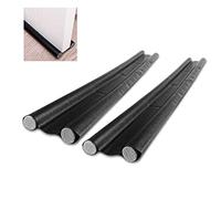Gvolatee 2 Piezas Burlete Puerta Doble Aislamiento 96 cm, Burletes Puertas Prevenir Polvo, Insectos, Viento, Aislamiento Acústico, Burlete Negro, Espuma Algodón Gris Puede Cortar a Medida Apropiado
