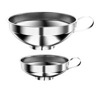 Gvolatee 2 Piezas Embudos de Acero Inoxidable Embudo de Mermelada Embudo de Boca Ancha Para Transferir Polvo Frijoles Y Mermelada