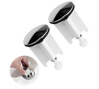 Gvolatee 2 Piezas Tapon Fregadero Cocina, Tapón de Lavabo Regulable, Tapones de Desagüe de Fregadero Universal, 40mm Tapón de Baño, Tapón Excéntrico Ajustable, para Desagüe de Lavabo, Cocina, Baño