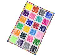 Gvolatee 24 Colores Almohadilla Tinta, Tinta para Huellas, Lavable Almohadillas de Sellos para Niños, Tinta Colores Huellas Tinta de Colores para Sellos Tinta Sellos Scrapbooking DIY Crear Tarjetas
