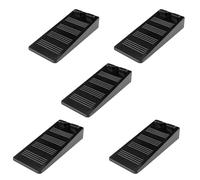 Gvolatee 5 piezas topes para puertas suelo, Altura Ajustable Antideslizante antiarañazos cuña puerta goma suave, Protección de Pared y Muebles, para Puertas de Balcón, Habitaciones para Niños, negro