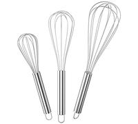 Gvolatee Batidor Manual de Huevos Profesional Acero Inoxidable, Varillas Cocina de 3 Piezas Incluye 21cm, 26cm, 29cm,Barillas Batir Manual para Mezclar, Revolver la Masa, Espumar, Huevos, Batir