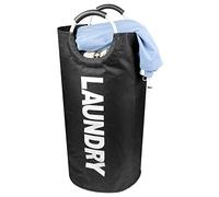 Gvolatee Cesto Ropa Sucia Negro 90L, Cesta Canasto Ropa Tela Oxford Duradera Plegable Portátil con Mango de EVA, Cesto Colada Puede Usar Dormitorios, Salas Estar, Baños, Viajes
