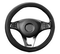 Gvolatee Funda Volante Coche Universal Negro Poli Piel | 37-39 cm Diámetro Exterior | Accesorios Coches Interior Decoracion