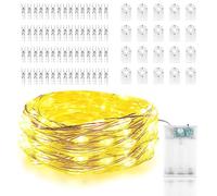 Gvolatee Guirnalda Luces Interior, Colgar Fotos con Pinzas 10M Clip Cadena de Luces Blanco Cálido con 60 Pinzas Para Fotos, Guirnaldas de Luces Fotoclips para Bodas, Cumpleaños, Fiesta