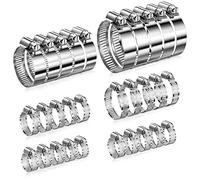 Gvolatee Juego de 30 abrazaderas de manguera de acero inoxidable, 6 tamaños de 6 a 51 mm, abrazaderas de manguera ajustables, para mangueras, gas, agua, coche, lavadora, jardín