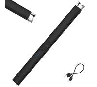 Gvolatee Mechero Electrico USB, Mecheros de Barra de Arco, Encendedor Electrico, Encendedores Recargables con Indicador de Batería, para Cocina de Gas, Chimenea, Barbacoa, Camping (Negro)