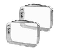Gvolatee Neceser de Aseo Transparente, 2 Bolsas Transparentes para avión, Neceser para Maletas, para Transportar líquidos, Bolsa de Aseo Transparente para Mujer y Hombre