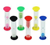 Gvolatee Reloj de Arena Temporizador de Tiempo para Cocina con Colores Diferentes (30s, 1min, 2min, 3min, 5min, 10min) - 6 piezas