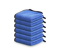 Gvolatee Set de 6 Bayeta Microfibra 400 gsm, Profesional Super Absorbente Toalla Secado, Paño Versátiles Suave, Trapos Limpieza, para Pulir Coches o Motocicletas, Cocina, Cristal