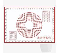 Gvolatee Tapete Silicona para Amasar 50×70 cm, Tapete para Amasar con Cortador de Masa Antiadherente Reutilizable Fácil de Limpiar, Tapete de Silicona para Pastelería, Repostería, Hornear