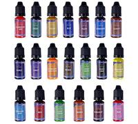 Gvolatee Tintes Líquidos para Velas - 20 Colores para Fabricación de Velas de Soja DIY - Kit Colorante de Cera, Concentrado - 10ml por color
