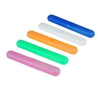 Gvoltaee 5 Piezas Estuche de Viaje Portátil de, Transparente Caja de Cepillo de Dientes, Desmontable Caja de Cepillo de Dientes Organizador, per, Campismo, Escola, Vida Diária