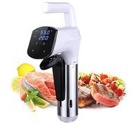 Gvqng Cocedor Sous Vide con Pantalla Digital Led, Kit EléCtrico Sous Vide De 1800 W con Control De Temperatura Y Tiempo, Cocedor De PrecisióN con Circulador TéRmico,Blanca