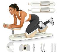 Gvqng Entrenador De Estiramiento Y Giro De Columna, Tira De Espalda Desmontable, Equipo De Ejercicio Ajustable, para Alivio del Dolor Lumbar, DescompresióN De Columna,Beige