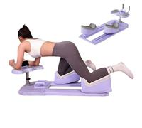 Gvqng Entrenador De TorsióN Espinal 6 En 1, MáQuina para Tonificar La Cintura con Temporizador Digital, 3 Velocidades Ajustables, Equipo De Gimnasio DoméStico,Púrpura