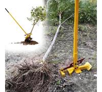 Gvqng Herramienta para Arrancar RetoñOs con Borde Dentado, Extractor De Postes De Cerca Resistente E Irrompible, DiseñO con Palanca para Trabajar De Pie, Herramientas para Plantar,Amarillo