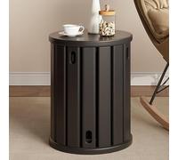 Gvqng Juego De 4 Taburetes Apilables, Muebles VersáTiles Que Se Pueden Usar como Otomanas, Mesa Auxiliar, Mesa De Centro O Auxiliar, Mesilla De Noche Y De Esquina,Negro