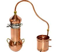 Gvqng Kit De Alambique De Cobre con TermóMetro, Destilador Profesional para Aguardiente Y Aceites Esenciales, Equipo Completo para Destilar En Casa, para Elaborar Vino Casero,2l