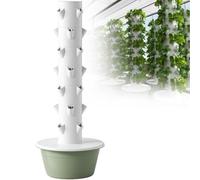 Gvqng Maceta HidropóNica De Torre Sin Suelo, Kit De JardíN Vertical De Interior para Verduras, Frutas Y Hierbas, Sistema De Riego Inteligente, Estructura Abs Resistente,Verde,5 Tier