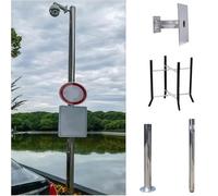 Gvqng Montaje De Poste para CáMara De Seguridad En Exteriores, Soporte Universal para Poste De CáMara De Vigilancia, Poste Comercial para CáMara De Seguridad,C,3m
