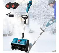 Gvqng Pala De Nieve InaláMbrica, Soplador De Nieve InaláMbrico De 30 Cm con Motor Sin Escobillas, Mango Ajustable, Alcance De Lanzamiento De Nieve De 8 M, para Entradas,Two Batteries