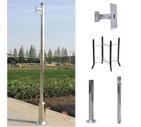 Gvqng Poste De Acero Inoxidable para CCTV, Poste Extra Largo De 2-6 M para CáMaras De Seguridad, Columna para Soporte De CáMaras De Vigilancia para Todo Tipo De Clima,C,3m
