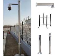 Gvqng Poste De Acero Inoxidable para CCTV, Poste Extra Largo De 2-6 M para CáMaras De Seguridad, Columna para Soporte De CáMaras De Vigilancia para Todo Tipo De Clima,B,6m