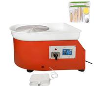 Gvqng Torno De Alfarero, Herramienta EléCtrica para Arcilla DIY para Adultos, MáQuina EléCtrica para Torno De Alfarero, para Trabajos De CeráMica DIY Y Manualidades con Arcilla,A