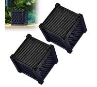 GVRGO Eco-Aquarium - Cubo purificador de agua, filtro de carbón activado con cubo de carbón de panal de abeja, cubo de filtro para tanque de peces, bebedor de caballos, estanques, 2 unidades