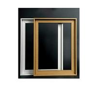 GVS-ART Marco flotante de 14 x 18 pulgadas (1,5 a 2 cm de profundidad) para decoración de pared, lienzo de arte, marco blanco, juego de marcos cortados en piezas