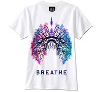GVSCVS T-Shirt Breathe Lungs Tree of Like Hamsa Esoterik Yoga Hand Der Fatima(Large)