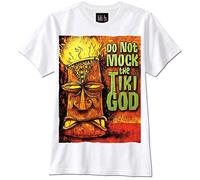 GVSCVS T-Shirt Tiki God Hawaii Hawai Surfen Surfing Surf's Up(Medium)