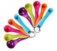 GVSS 2 Juego de cucharas dosificadoras de plástico de diferentes capacidades y colores, herramientas de medición precisa para líquidos y polvos en cocina y pastelería