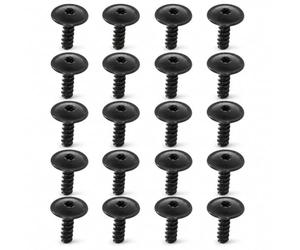 GVSS 20 piezas Tornillos de chapa para guardia, tornillos de chapa para guardabarros de coches,Tornillos de chapa para guardabarros de coche negros,Tornillos de alas debajo del capó del motor,Tornillo