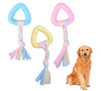 GVSS 3 piezas juguete para perros 18 x 7,2 cm, juguetes para mascar para cachorros de goma con cuerda,promueve la salud bucodental,alivia la picazón,juguetes interactivos para perros pequeños
