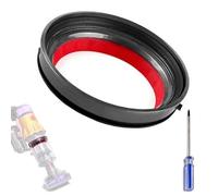 GVSS - Anillo de sellado fijo de 10 cm para Dyson V12 SV10 SV18 SV20, Junta de sellado para Dyson V12 de silicona, repuesto para bandeja de polvo, incluye destornillador T8, rojo