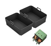 GVSS - Molde de silicona para freidora de aire (21,5 cm x 14,5 cm x 7 cm, compatible con Ninja Foodi AF300EU AF400EU para freidora Dual Air Fryer para Cosori, para Tefal, Philips
