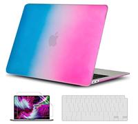 GVTECH Funda para MacBook Air 13 Pulgadas 2020 2019 2018 M1 A2337 A1932 A2179 Cubierta de Plástico Dura Carcasa, Cubierta de Teclado y Protector de Pantalla, Rainbow 01
