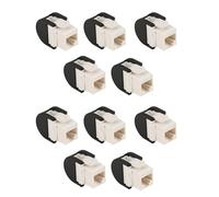 Gvvsjgdbis 10 unidades RJ45 Port CAT6A T568B Single Hole Ethernet LAN Hub Anti Cover Conector Tapa Bloqueo Protector